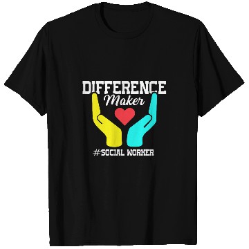 Discover Difference Maker Proud Social Worker 1 T-Shirts