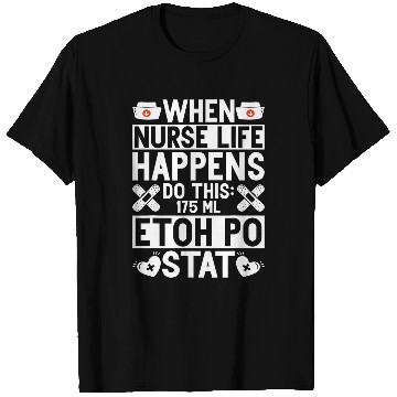 Discover Funny Team Night Shift nurses Crew ETOH PO Registered nurses T-Shirts