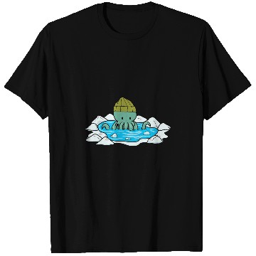Discover Octopuss Ice Bathing Wildlife Nature Winter Hat T-Shirts
