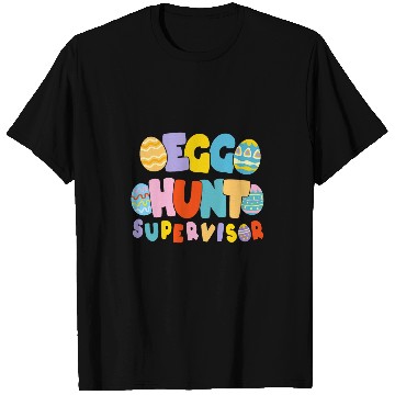 Discover Egg Hunt Supervisor Retro Eggstravaganza Coordinator Design T-Shirts