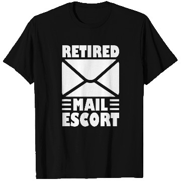 Discover Retired Mail Escort Postal Worker Mailman Retirement T-Shirts