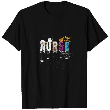 Discover Halloween nurses Cute Health Worker Halloween Pattern 1 T-Shirts