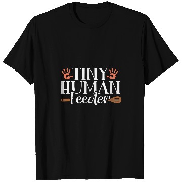 Discover Tiny Human School Lunch Lady Cafeteria Worker Gift Women T-Shirts