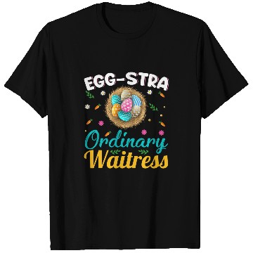 Discover Eggcellent Eggs Hunter Easter Waitress Bunny Womens Mens T-Shirts