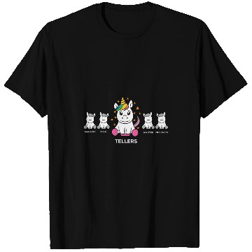 Discover Tellers funny Unicorns for employees T-Shirts