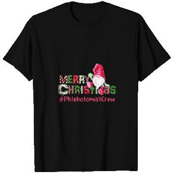 Discover Merry Christmas Phlebotomist Crew Gnome Christmas T-Shirts