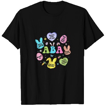 Discover ABA Easter Day Behavior analyst Bunny Eggs Funny Therapist T-Shirts