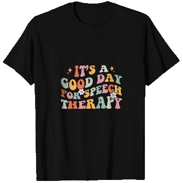 Discover Retro Speech Language Pathologist Groovy Speech Therapy SLP 1 T-Shirts