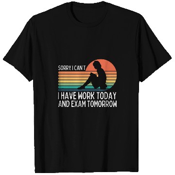 Discover Funny Working Student College Exam T-Shirts