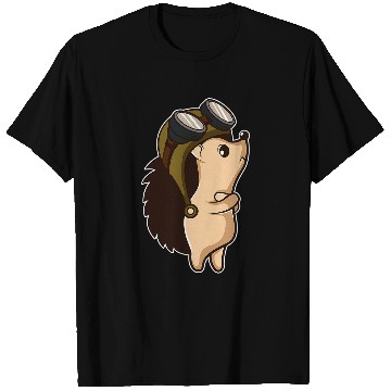 Discover Hedgehog Pilot Hardworking Person T-Shirts