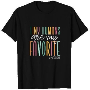 Discover Tiny Humans Are My Favorite Retro Preschool Teacher T-Shirts