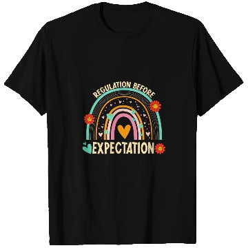 Discover Regulation Before Expectation Cute ABA SPED Teacher Therapy 2 T-Shirts