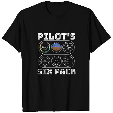 Discover Pilot Flight Airplane Six Pack Aviation Fun Humor T-Shirts