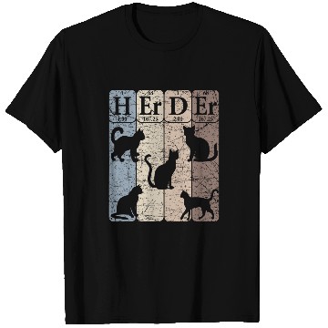 Discover Cat Herder Periodic Table Elements Cat Lover Cat Scientist 2 T-Shirts