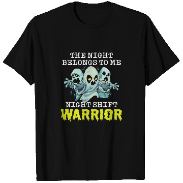 Discover Halloween Night Shift Worker Graveyard Duty Spooky 5 T-Shirts