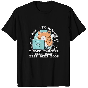 Discover I Are Programmer Funny Cat Computer Nerd IT Coder T-Shirts