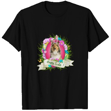Discover Happy Easter Scotch Collie Wearing Bunny Ear Eggs Cool T-Shirts