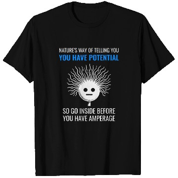 Discover Electricity Amperage Pun Science Buffs Physics Teacher Quote T-Shirts