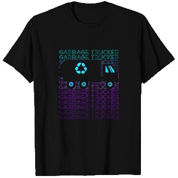 Discover Garbage Trucker Recycling Trash Truck Waste Separation Retro T-Shirts