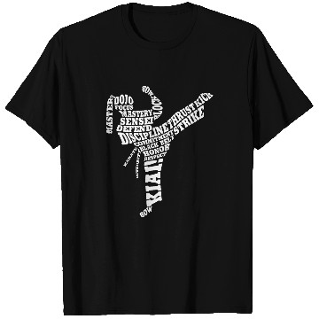 Discover Karate Typography Martial Arts Word Art T-Shirts