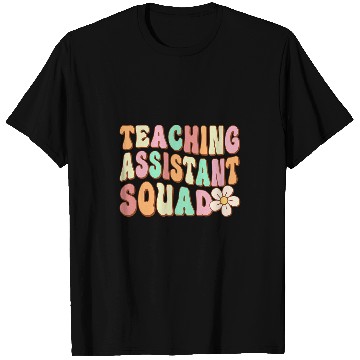 Discover Teaching Assistant Squad Retro Groovy Teacher Aide Vibes T-Shirts