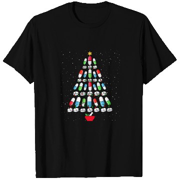 Discover Funny Pharmacy Christmas Tree Pharmacist Christmas T-Shirts