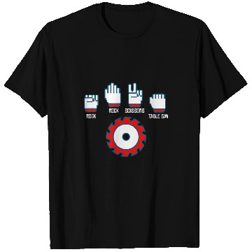 Discover Rock Paper Scissors Table Saw Chainsaw Woodworker T-Shirts