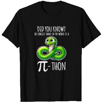 Discover Funny Pi Day Python Snake Puns For Math Teacher Student T-Shirts