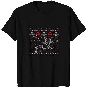 Discover Helicopter Pilot Ugly Christmas Chopper Aviation T-Shirts