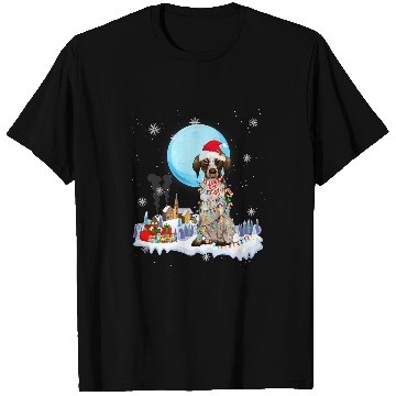 Discover german shorthair pointer dog cute christmas lights lover 2 T-Shirts