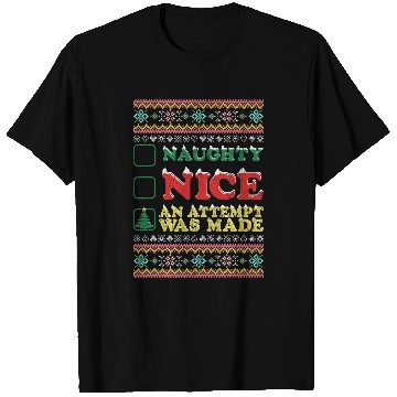 Discover Naughty Nice Christmas Gift For College Student T-Shirts