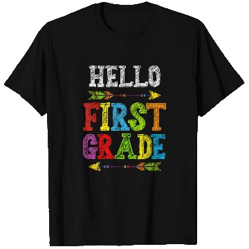 Discover Hello First 1st Grade Teacher Back To School Student Boy Kid T-Shirts