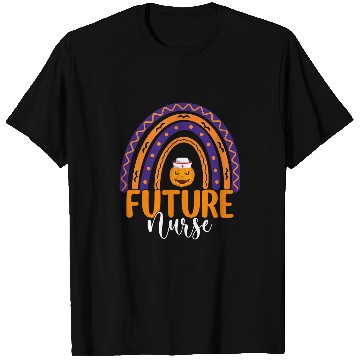 Discover Future nurses Halloween Pumpkin Rainbow Student Nursing T-Shirts