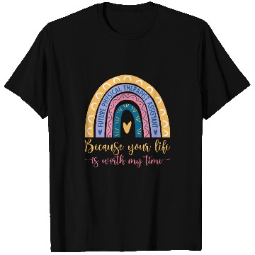 Discover Future Physical Therapist Assistant In Progress Rainbow T-Shirts