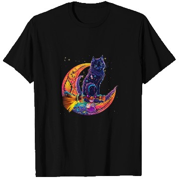 Discover Sailor Meow Cute Moon Cat Space Magic Gothic Halloween T-Shirts
