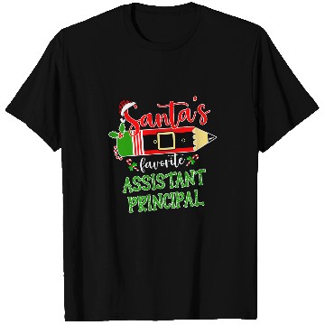 Discover Santas Favorite Assistant Principal xmass Santa Red Plaid T-Shirts
