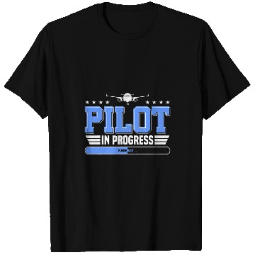 Discover Pilot In Progress Future Pilot Funny Aviator Training T-Shirts