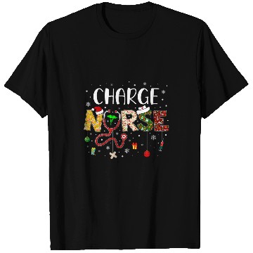 Discover Charge nurses Merry Christmas Cute nurses Christmas Pattern T-Shirts
