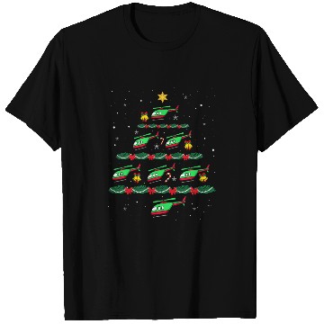 Discover Helicopter Ugly Christmas Pilot xmass Tree T-Shirts