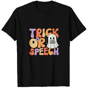 Discover Retro Trick or Speech Halloween Speech Therapy Slp Halloween 2 T-Shirts
