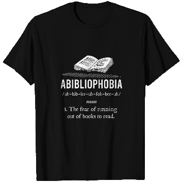 Discover Abibliophobia Funny Book Definition Bookworm T-Shirts
