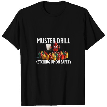 Discover Funny Boat Cruise muster drill safety sea vacation T-Shirts
