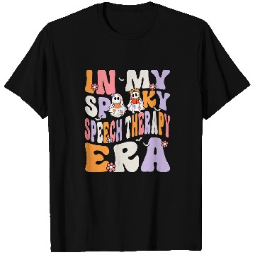 Discover In My Spooky Speech Therapy Era ghosts Groovy Halloween T-Shirts