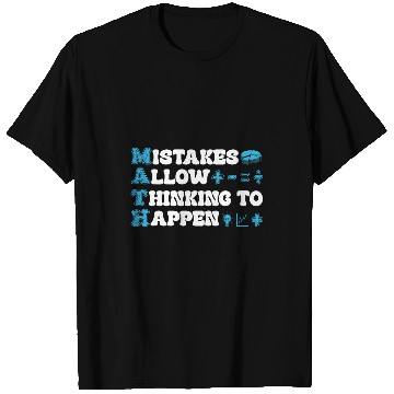 Discover Mistakes Allow Thinking To Happen Back To School Math T-Shirts