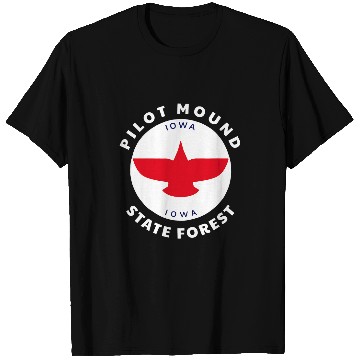 Discover Pilot Mound State Forest Iowa IA Flag Soaring Eagle T-Shirts