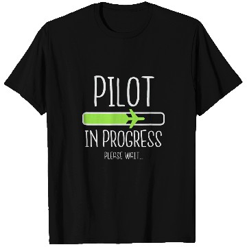 Discover Pilot In Progress Apparel Funny Flight School Student T-Shirts