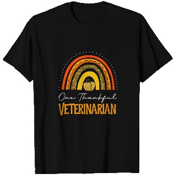 Discover Thanksgiving Leopard One thankful Veterinarian Funny Rainbow T-Shirts