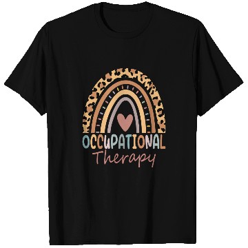 Discover Occupational Therapy OT Therapist OT Month Leopard Rainbow 3 T-Shirts