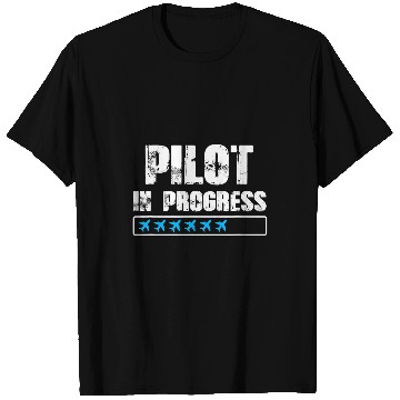 Discover Pilot In Progress Future Airplane Pilot Expert Aviation T-Shirts