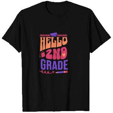 Discover Hello Second Grade Team 2nd Grade Back to School Teacher Kid T-Shirts